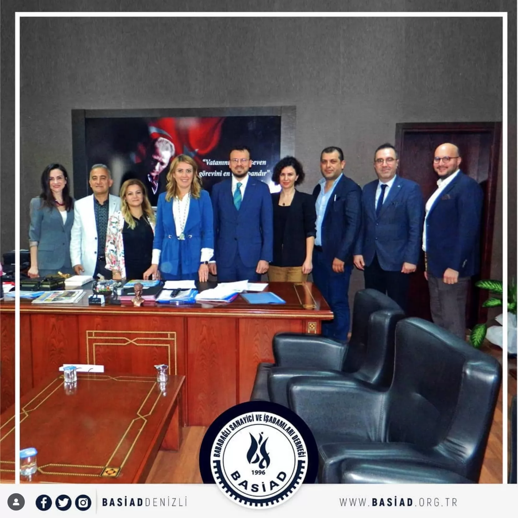 BASİAD Yönetim Kurulu olarak; 31 Mart Yerel Seçimleri sonucunda Merkezefendi Belediye Başkanı seçilen Sn. Şeniz Doğan’ı makamında ziyaret ettik. Kendilerine bizleri ağırladığı için teşekkür eder yeni görevinde başarılar dileriz.