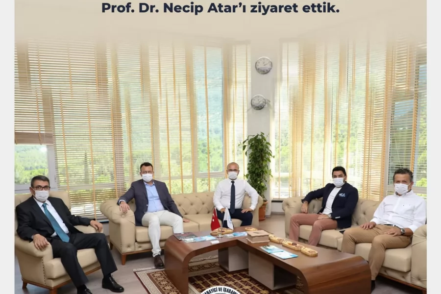 Üniversitesi Rektör Vekili Prof. Dr. Ahmet Kutluhan ve Pamukkale Üniversitesi Rektör Yardımcısı Prof. Dr. Necip Atar’ı ziyaret ettik.