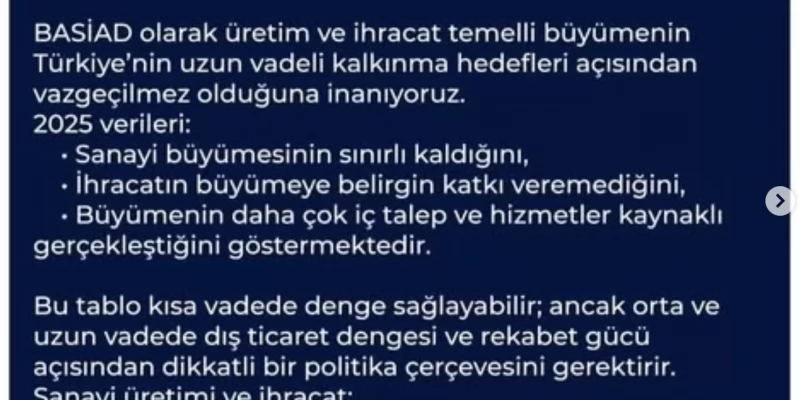 Türkiye ekonomisi 2025 yılında %3,6 büyümüştür.
